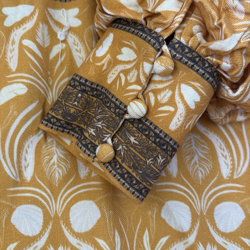 Andres Otalora Abril Asymmetric Pareo Midi Dress Size Orange/Brown Small NWT - Picture 15 of 15
